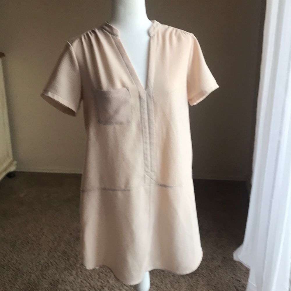 Lush shift dress in blush
